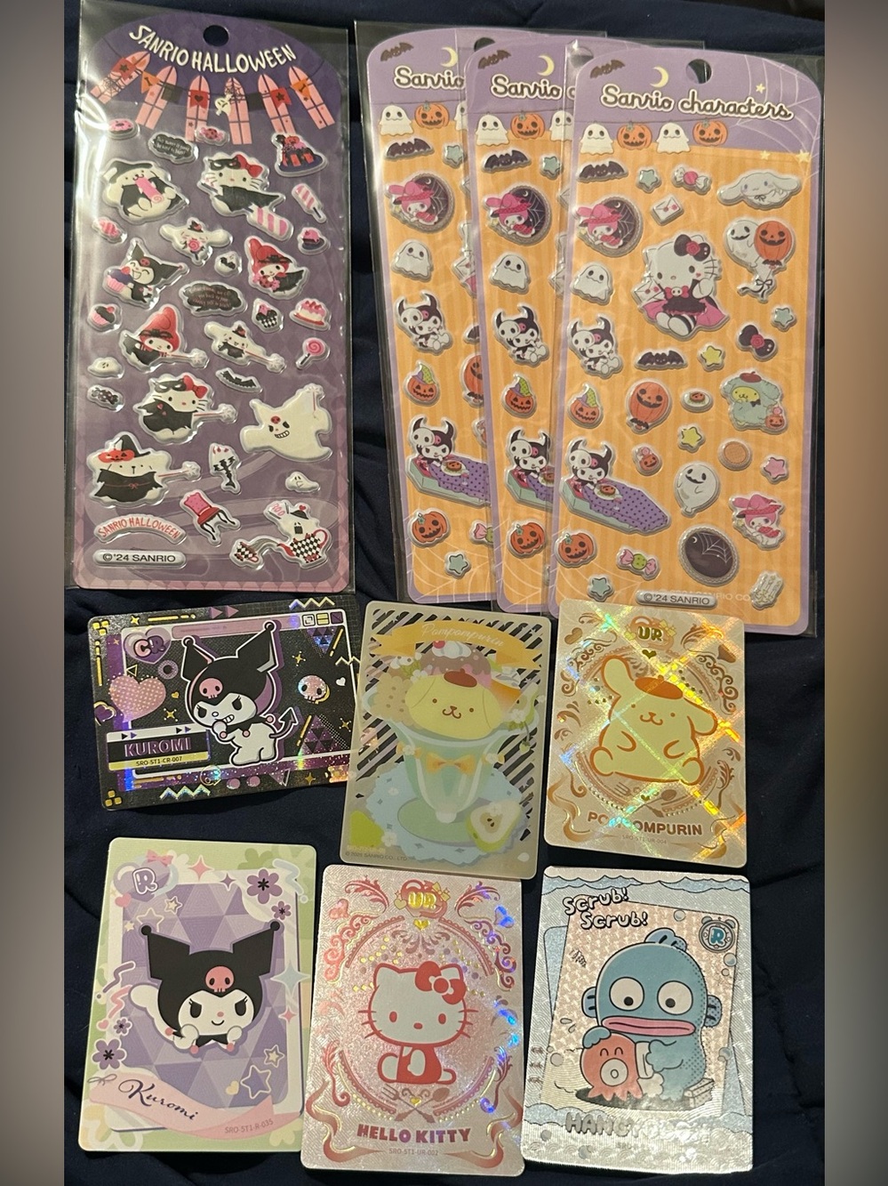 Sanrio Sticker Sheets & Character Cards Bundle - Brand New